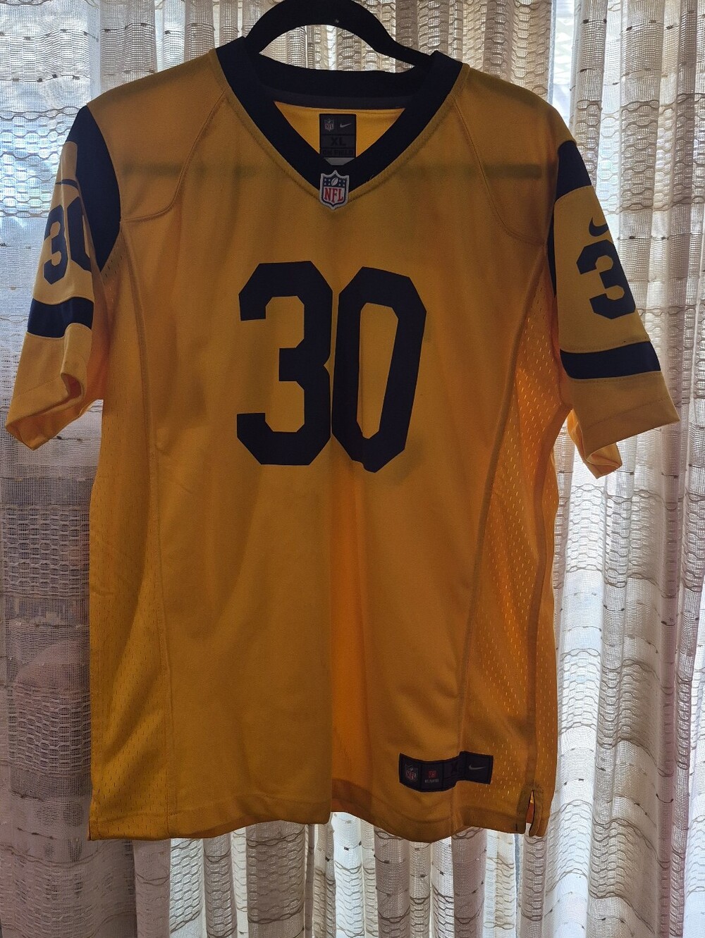 Los Angeles Rams Todd Gurley II Nike Gold Color Rush Game Jersey